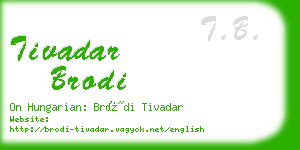 tivadar brodi business card